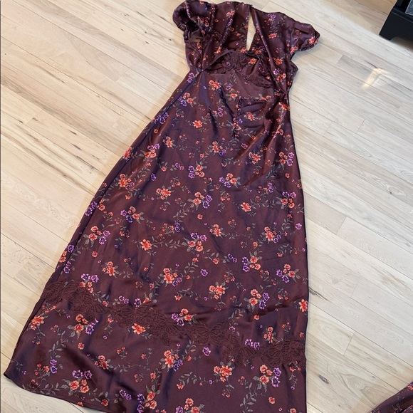 Free People Butterfly Babe Maxi Dress-Boho-Floral-Lace-L - Picture 11 of 12